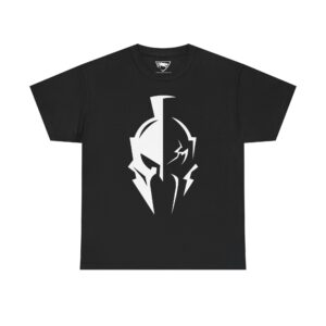 Gladiator Helmet T-Shirt — Minimalist Bold Design with Scarred Eye